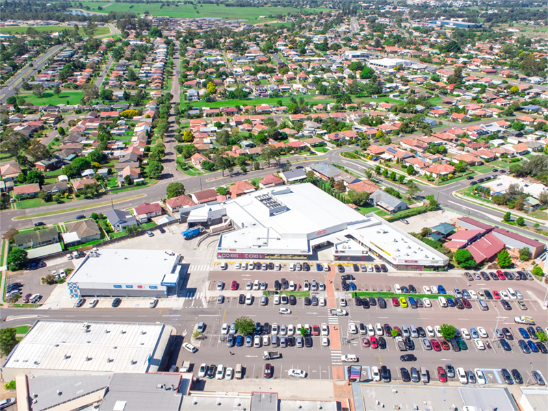 a modern and spacious single-storey essential retail with a Coles supermarket as the main anchor tenant.