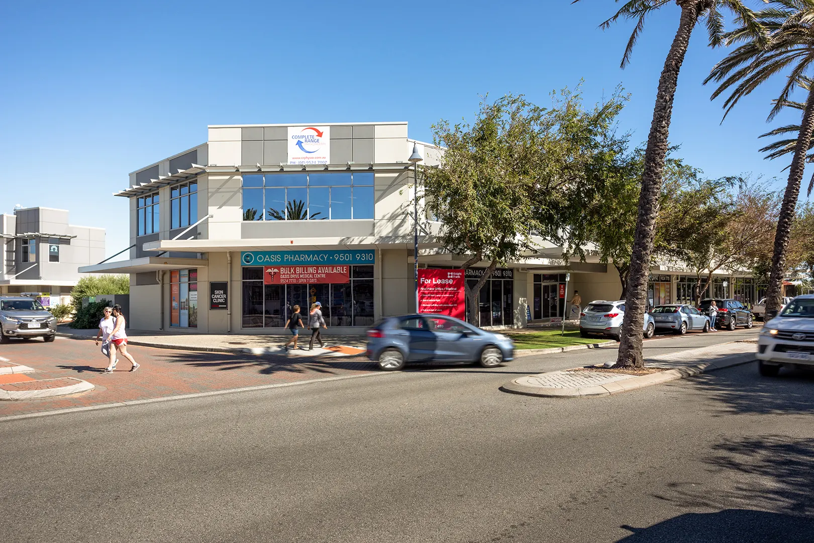 a contemporary two-story healthcare Real Estate with a total floor area of 1,614 square meters.