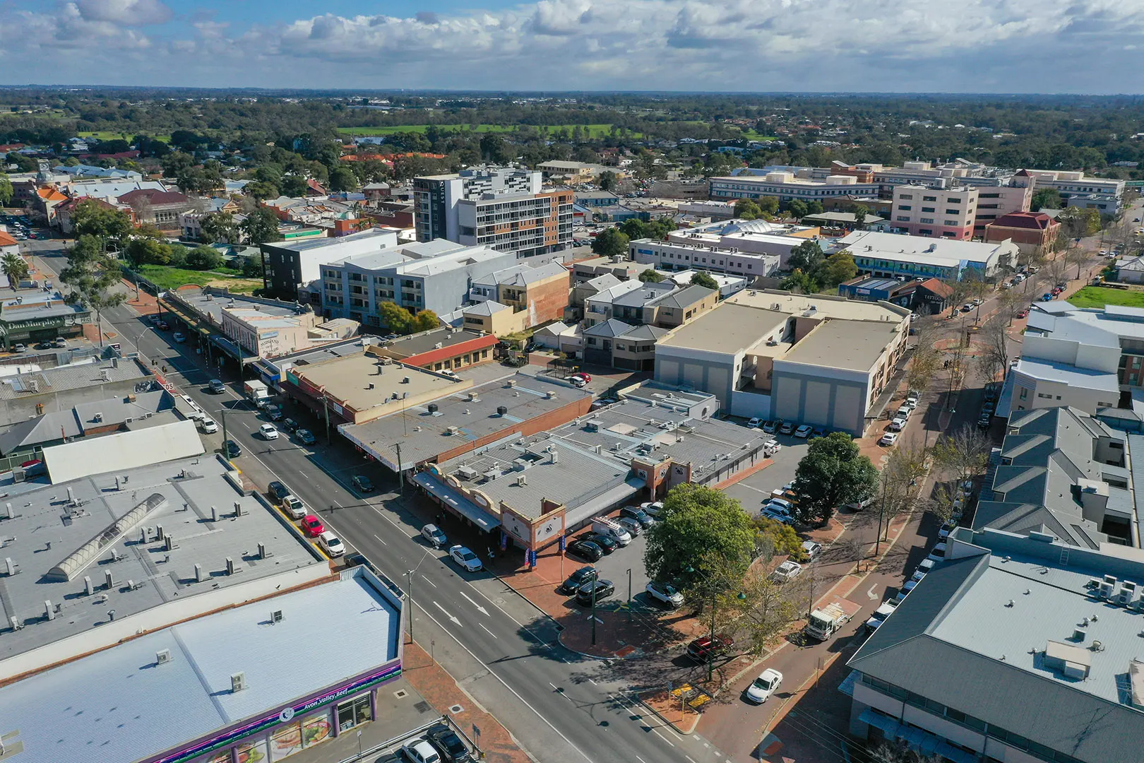 a modern and accessible single-level healthcare real estate located in a bustling urban area.